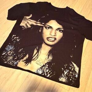 M.I.A Paper plane Supreme like Black Graphic Short Sleeve Tee